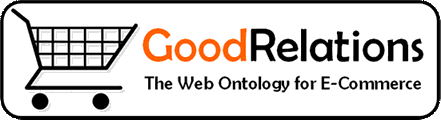 Good Relations, the Web Ontology for e-commerce logo, shows text and shopping cart