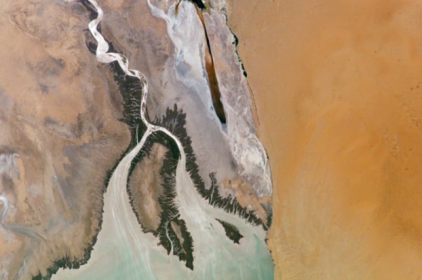 River delta in 2004.