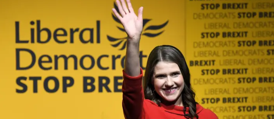 Jo Swinson giving her acceptance speech after being elected leader of the Liberal Democrats, 2019-07-22