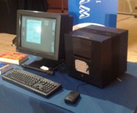 The NeXT computer on which Tim developed the Web